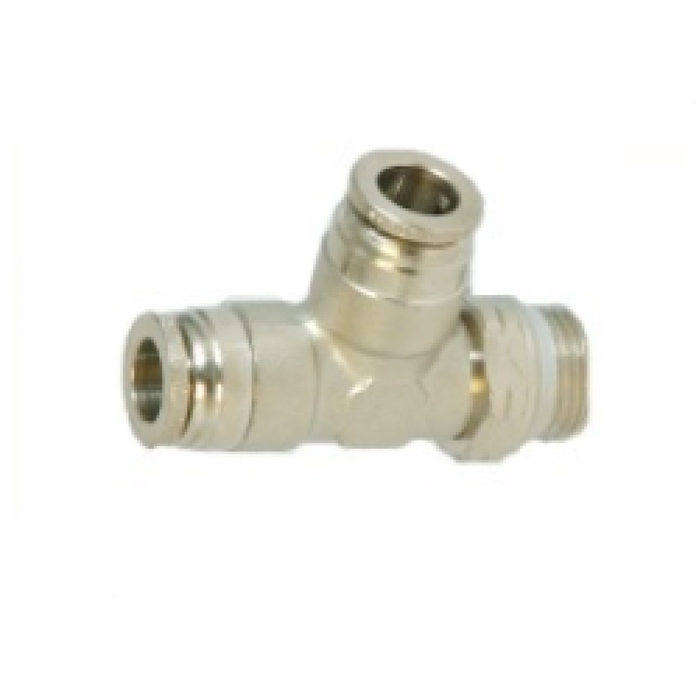 INB116-102-023 NUMATICS/AVENTICS NP BRASS PUSH-IN FITTING<BR>1/2" TUBE X 1/2" NPT MALE SWIVEL RUN TEE